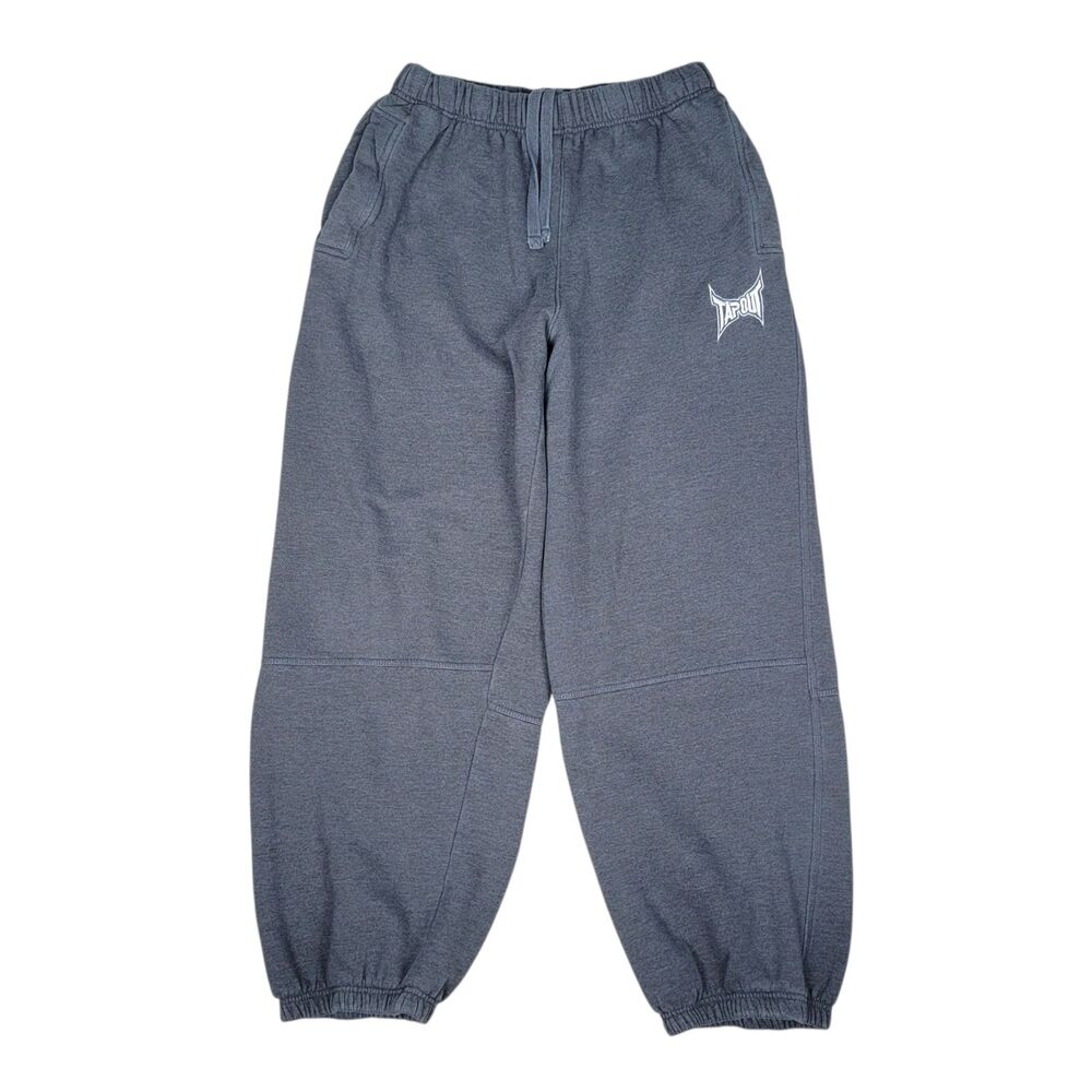 Vintage Y2K Tapout Sweatpants Men's L Grey MMA Gym Training Athletic Baggy